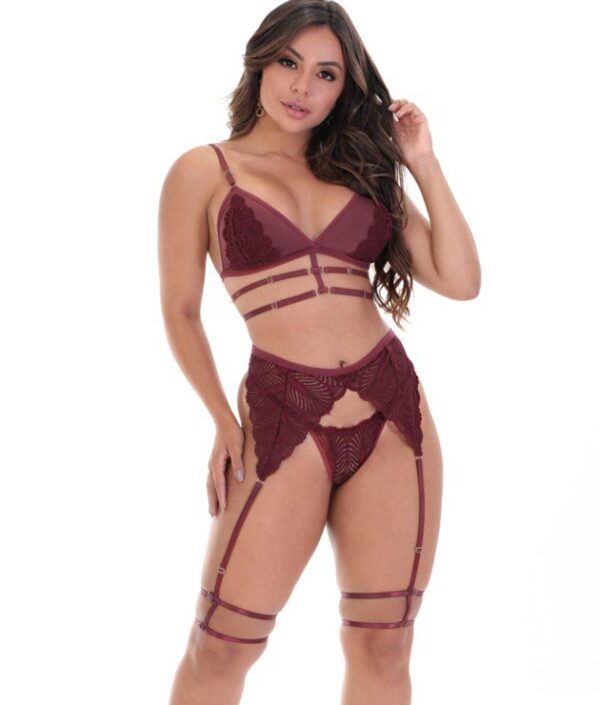 Conjunto Sexy Com Cinta Liga